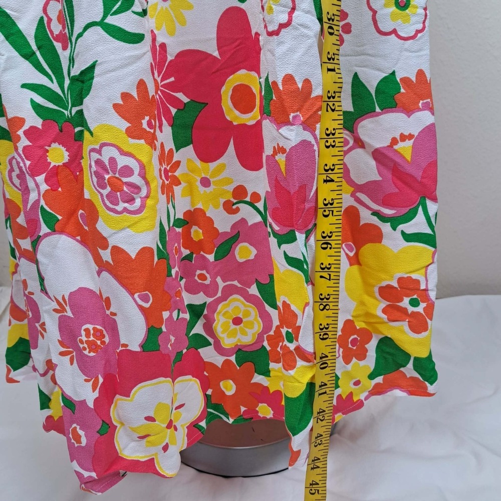 Mister Zimi Sophie Floral Print Midi Summer Dress White Meadow Size 10 Easter - Picture 5 of 10